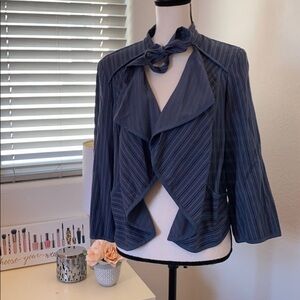 Cabi Blue Striped Jacket